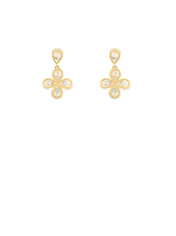 Crystal Cross Earrings