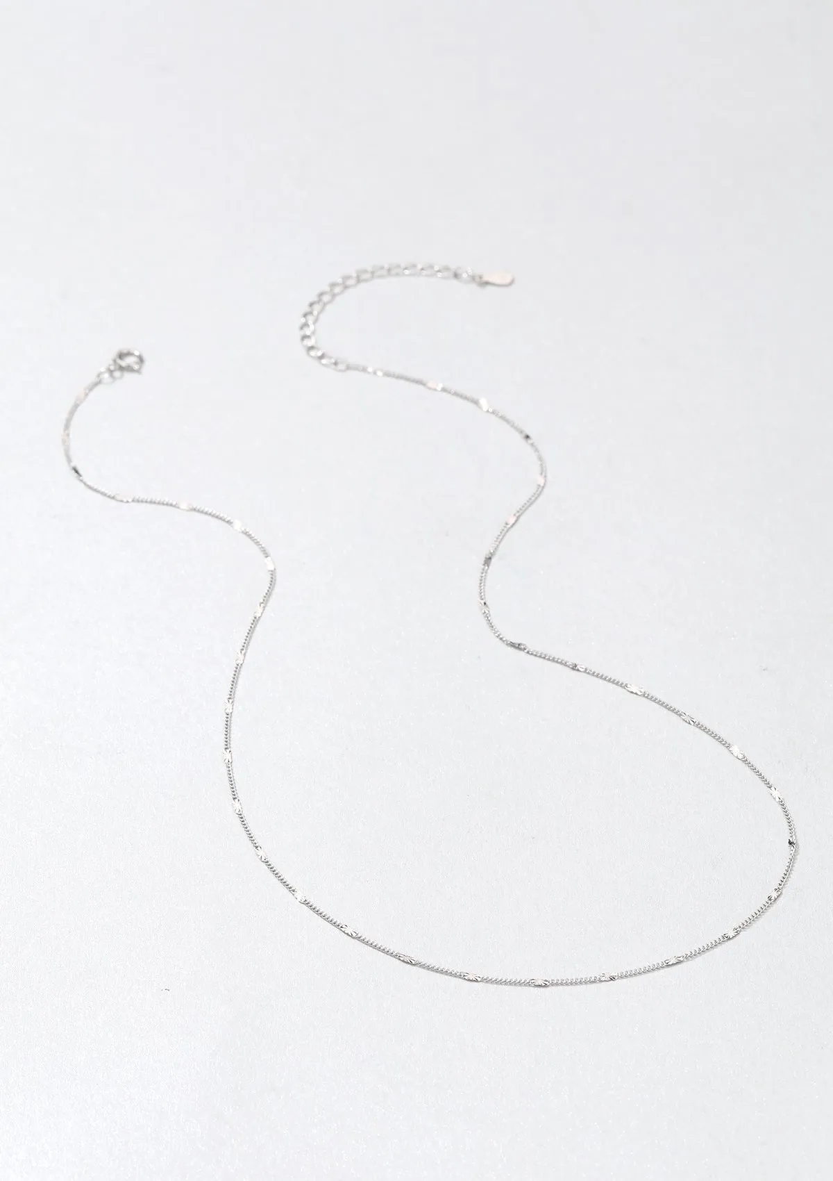 Delicate Starburst Chain Necklace Sterling Silver