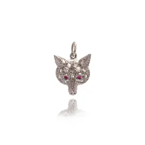 Diamond and Rubies Fox Charm #2