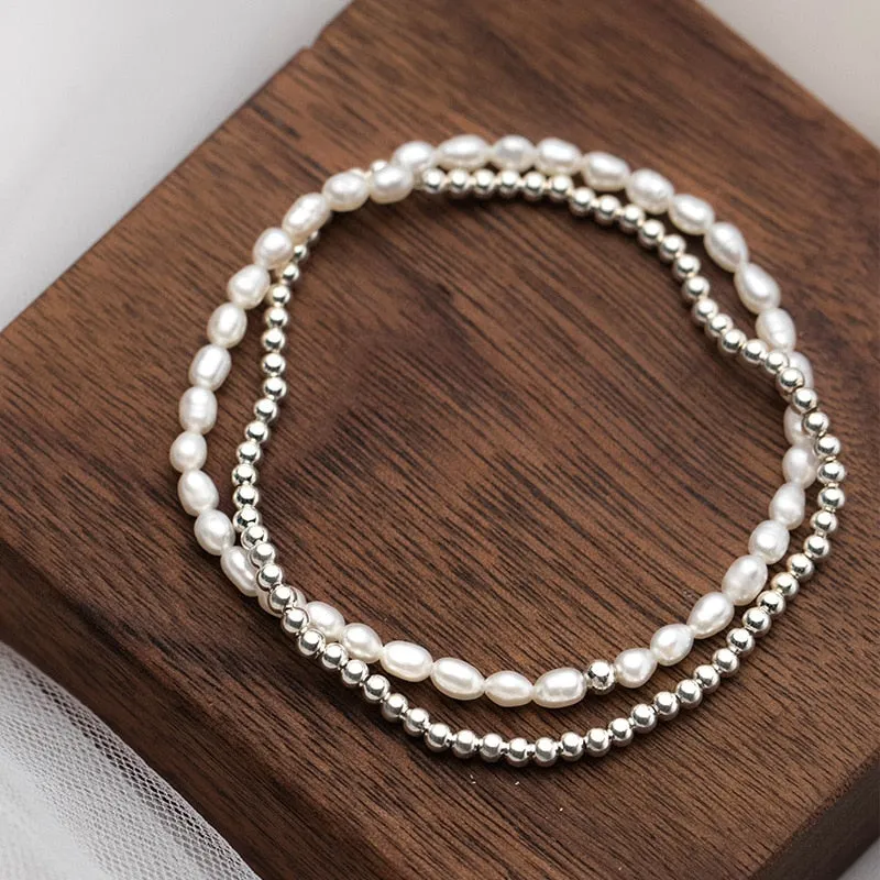 Double Layer Pearl Beads Bracelet