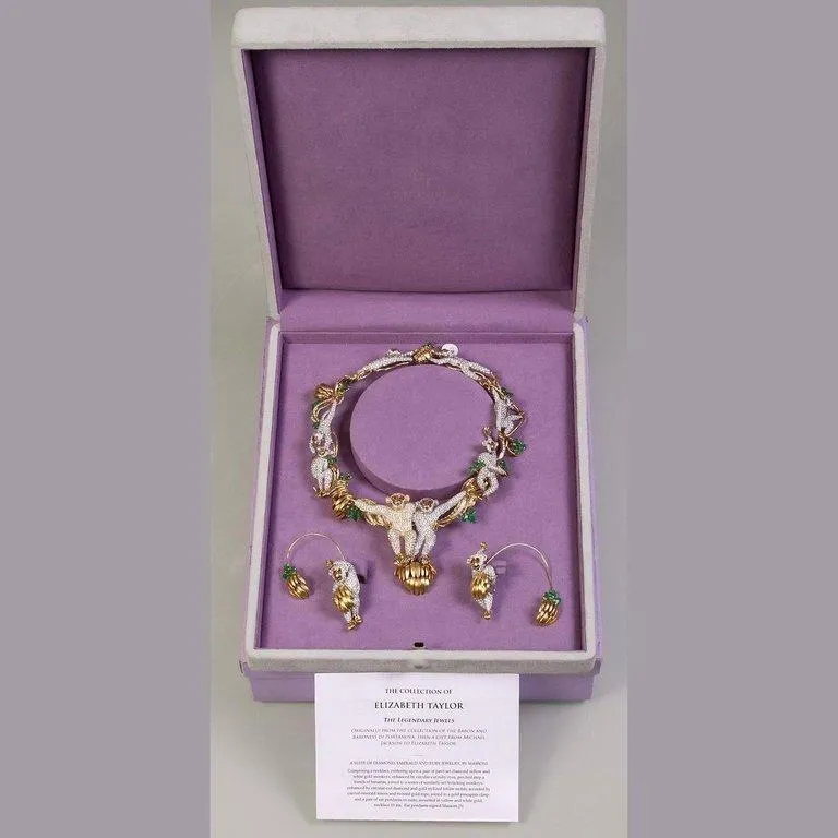 Elizabeth Taylor Monkey Themed Jewelry Gift From Michael Jackson