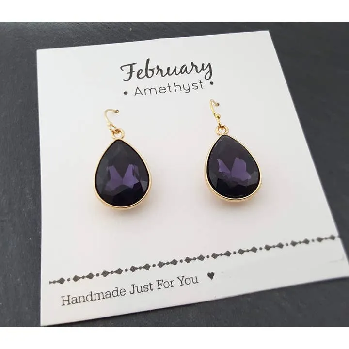 February Birthstone Earrings