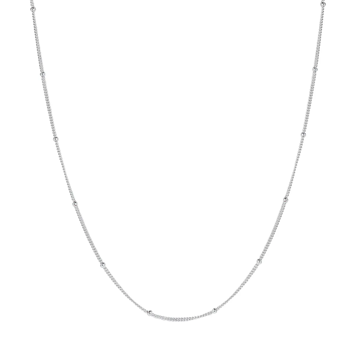 Fine Bobble Chain Necklace Sterling Silver