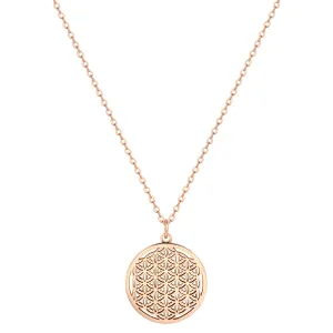 Flower of Life Pendant Necklace Rose Gold