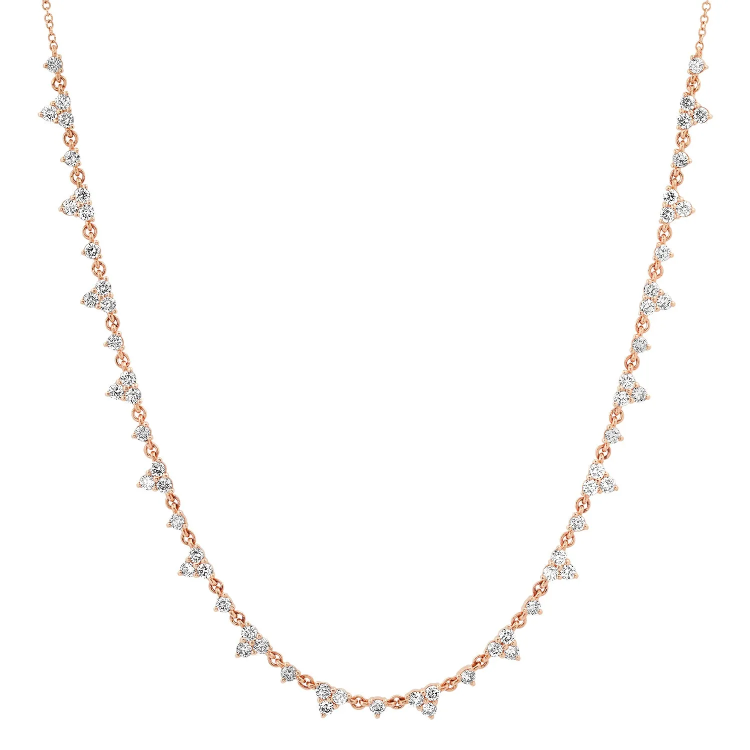 Full Sparkle Delicate Diamond Necklace