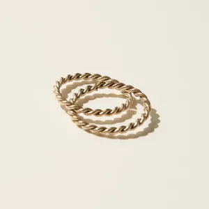 Gold Double Twist Ring