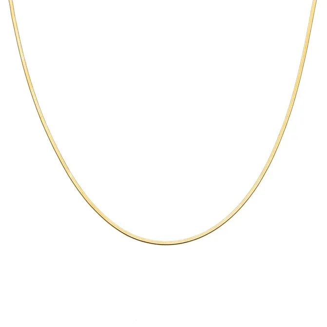 Gold Micro Herringbone Necklace