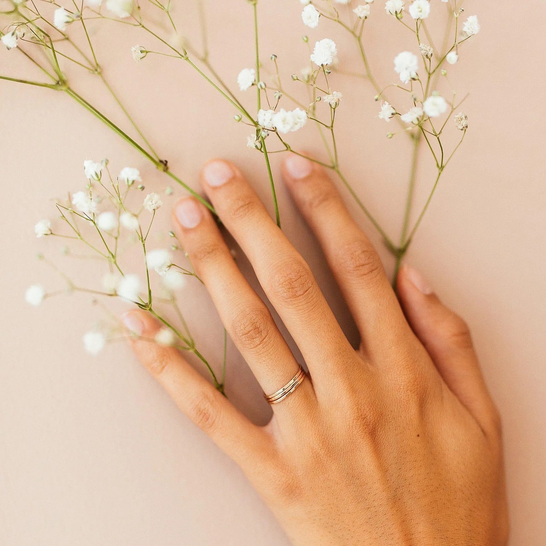 Hammered Skinny Ring