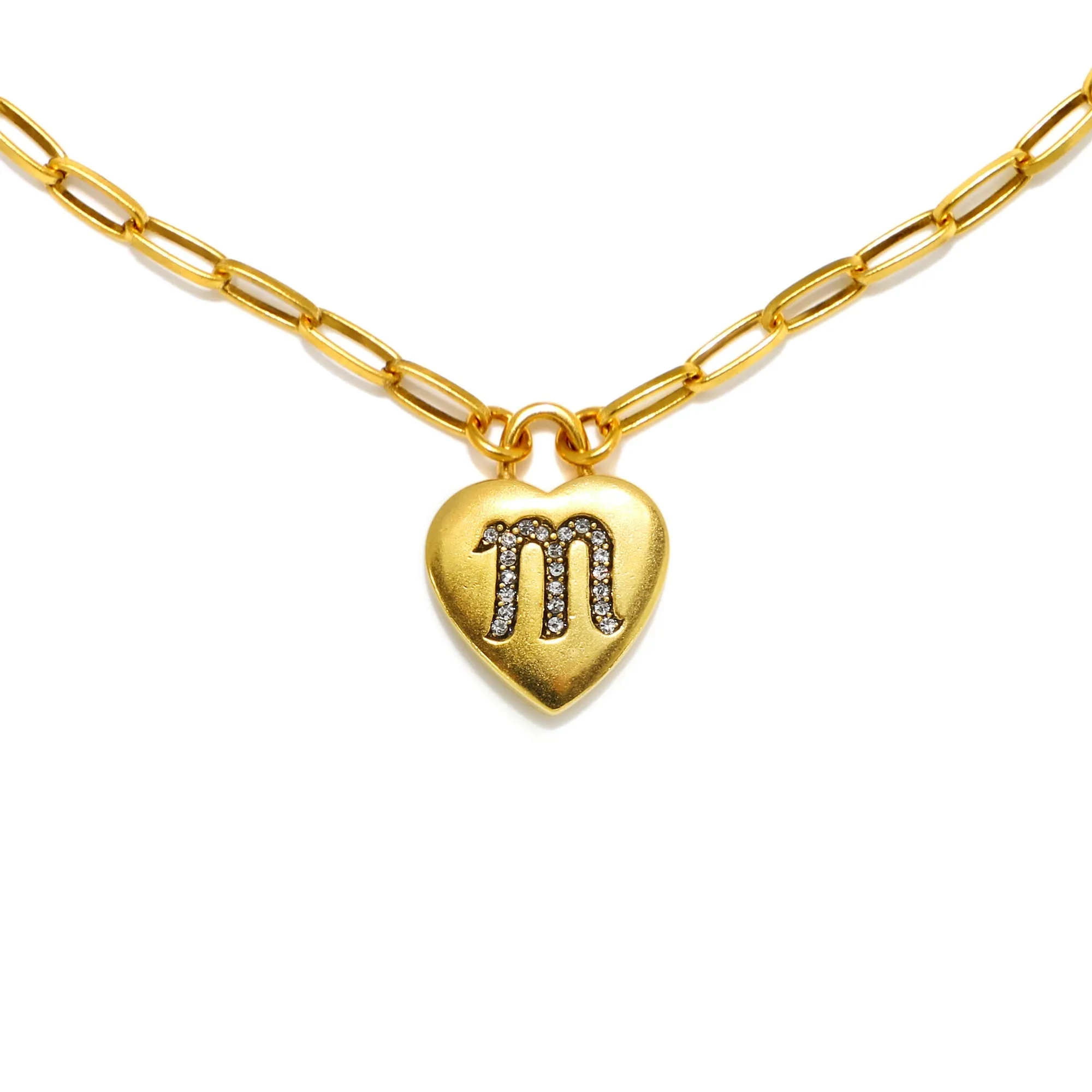 Heart Initial Necklace