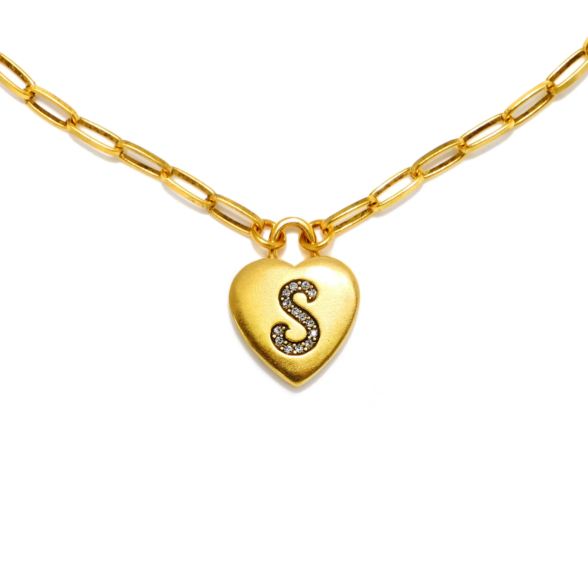 Heart Initial Necklace