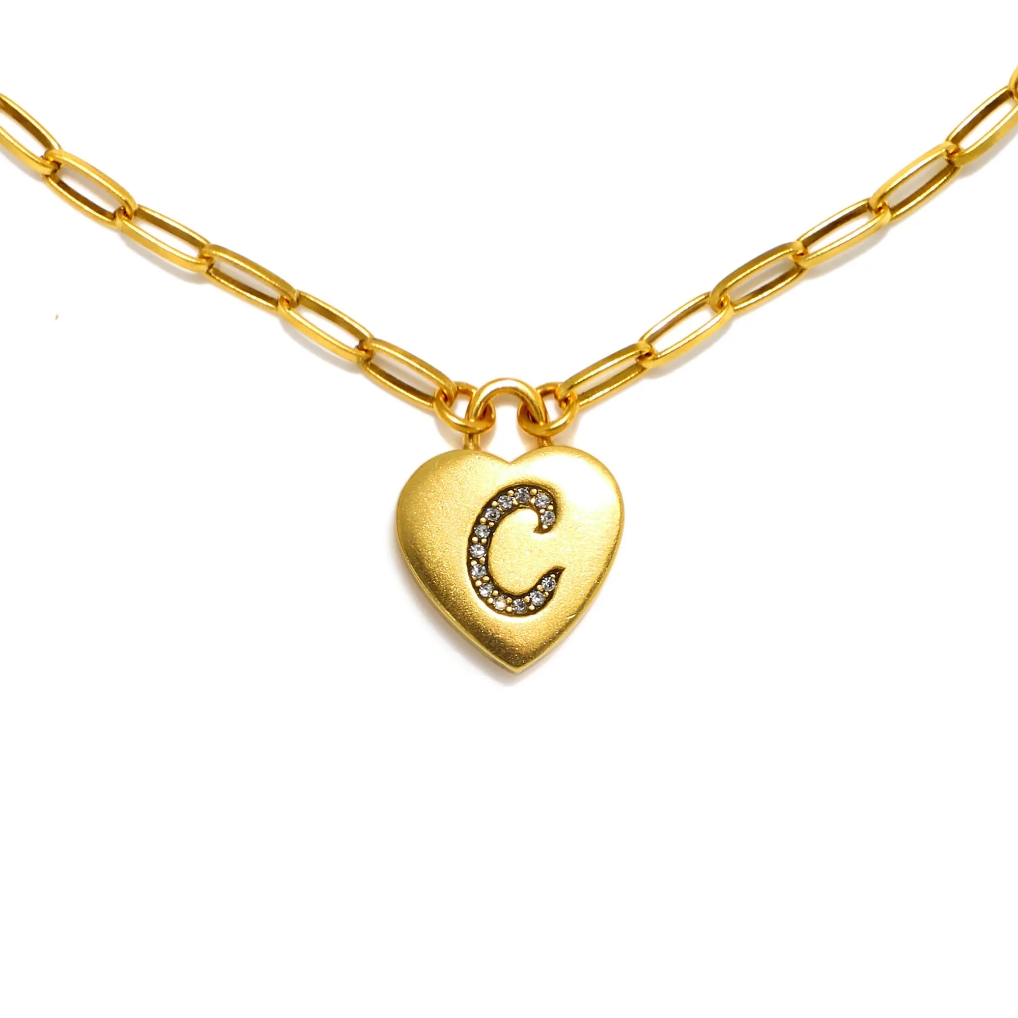 Heart Initial Necklace