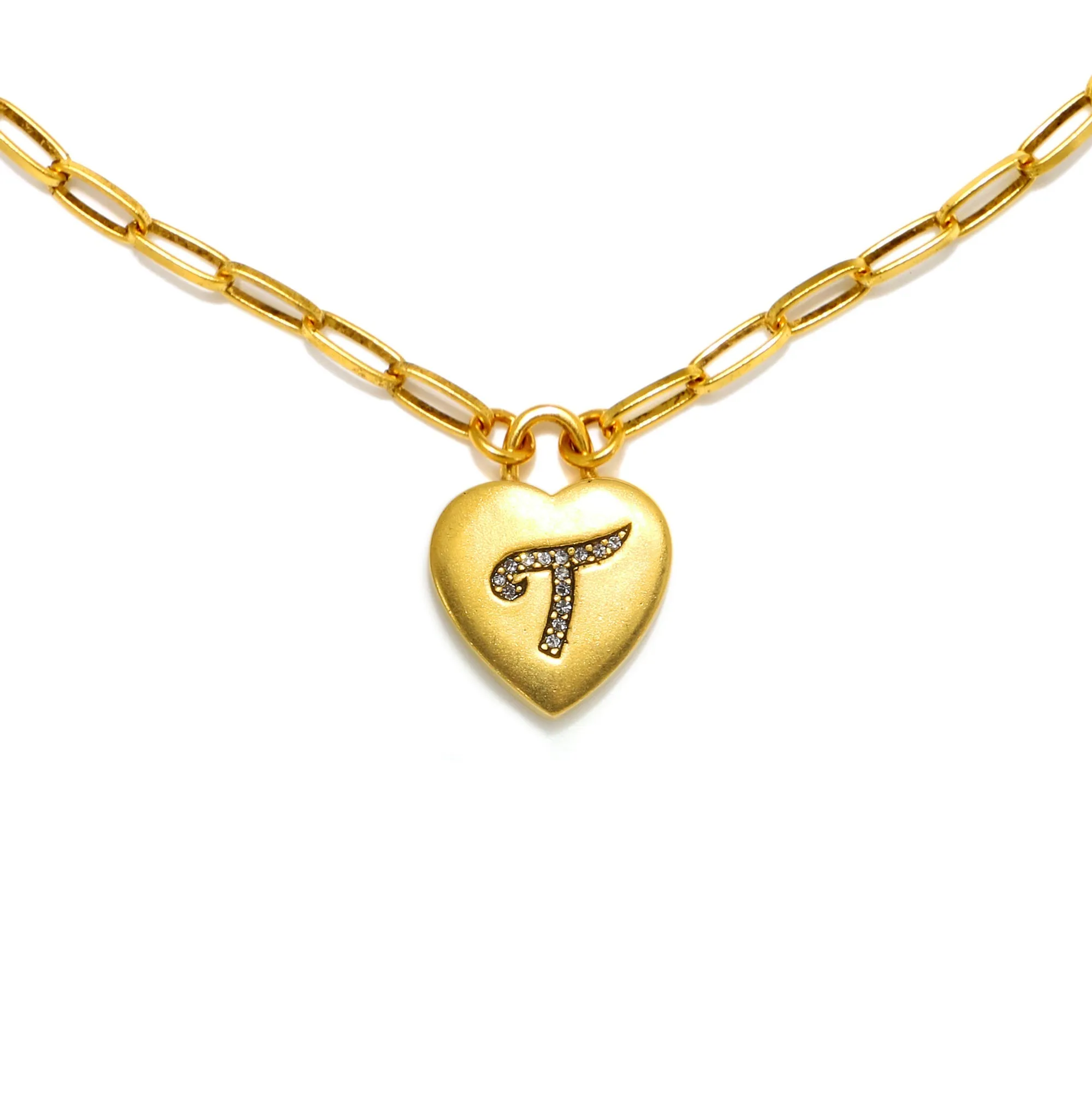 Heart Initial Necklace