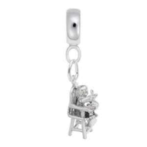 Highchair Charm Dangle Bead In Sterling Silver