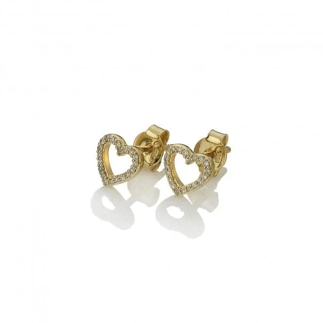 Hot Diamonds Ripple Yellow Gold Earrings GE129