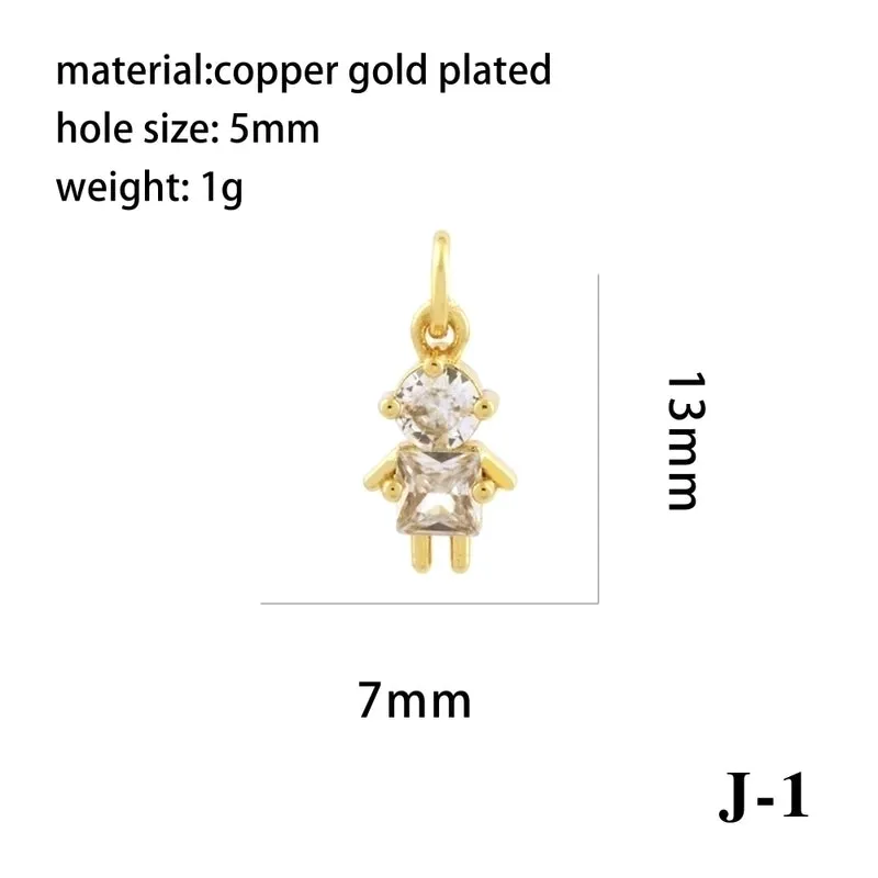 Ig Style Simple Style Angel Dolphin Crown Copper Plating Inlay Zircon 18k Gold Plated Charms