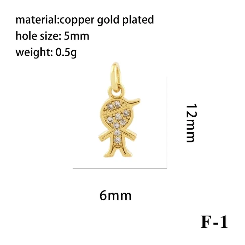 Ig Style Simple Style Angel Dolphin Crown Copper Plating Inlay Zircon 18k Gold Plated Charms