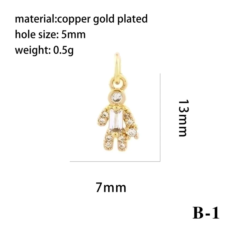 Ig Style Simple Style Angel Dolphin Crown Copper Plating Inlay Zircon 18k Gold Plated Charms