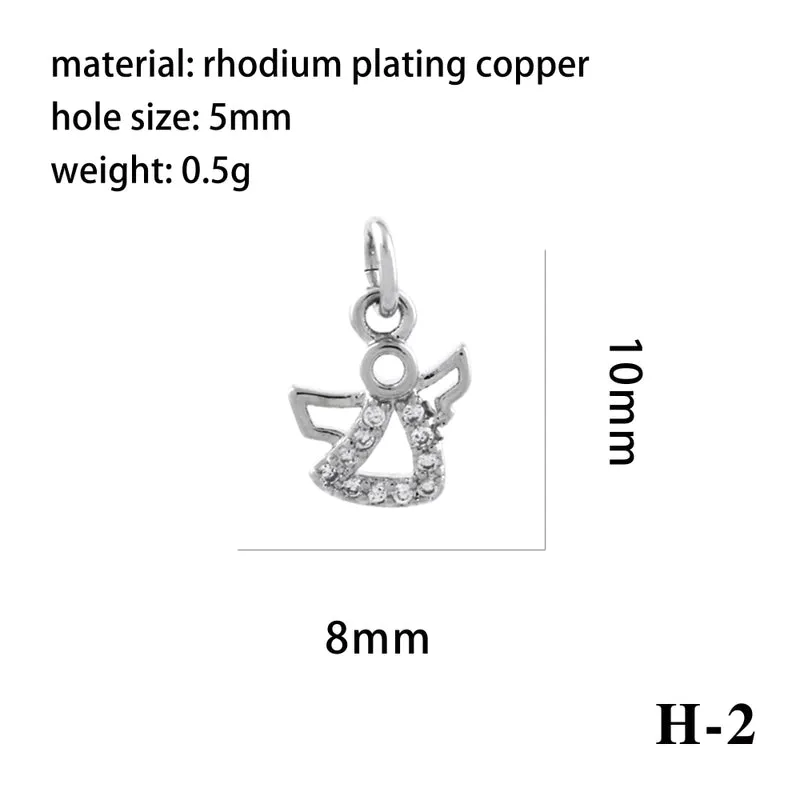 Ig Style Simple Style Angel Dolphin Crown Copper Plating Inlay Zircon 18k Gold Plated Charms