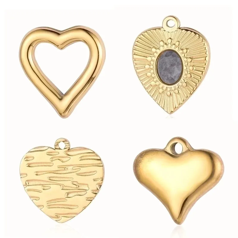 Ig Style Simple Style Heart Shape Eye Key Stainless Steel Plating Inlay Zircon Charms Jewelry Accessories