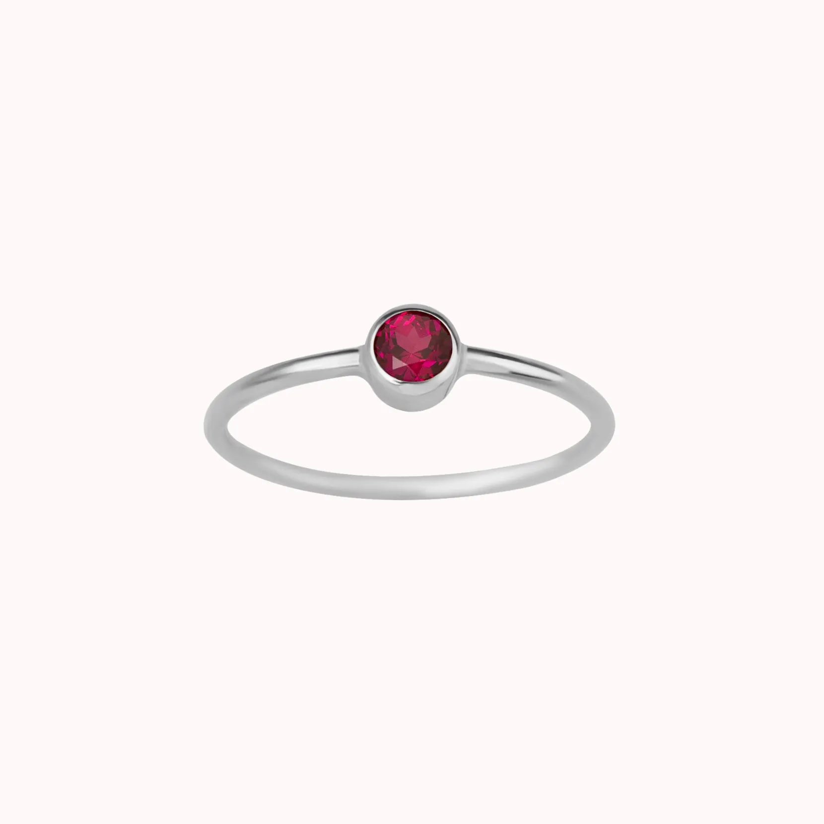 July Birthstone Ring ∙ Pink Ruby