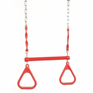 Kids - Swing Slide Climb Plastic / Steel Trapeze with Red Rings