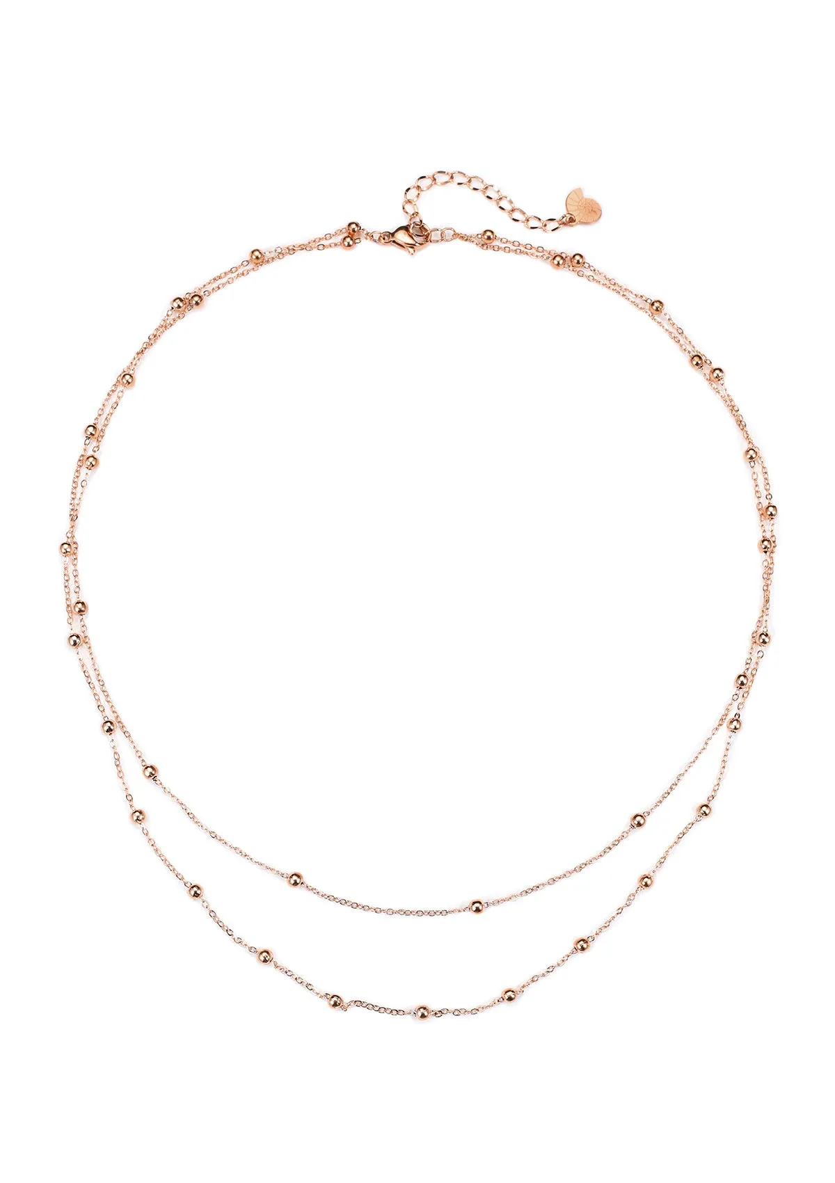 Layered Necklace Rose Gold