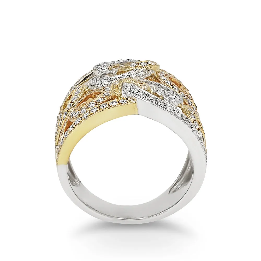 Multigold Swirl Ring