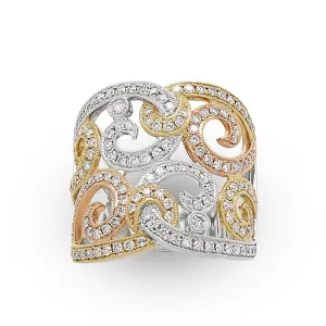 Multigold Swirl Ring