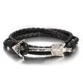 Multilayer Leather Bracelet Jewelry Man Anchor Bracelet Wristband  Accessories Hand Cuff