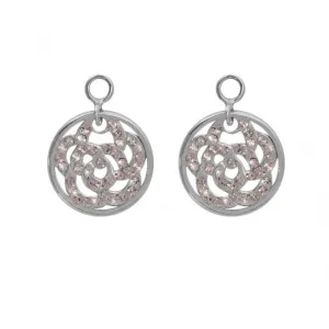 Nikki Lissoni Sparkling Flower 14mm Silver Earring Coins EAC2006S