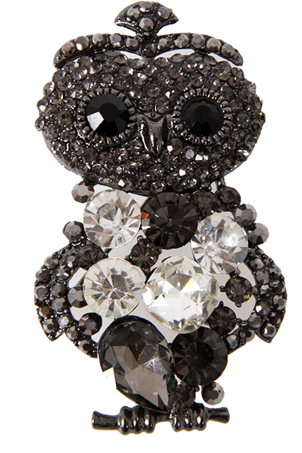 Owl Diamante Brooch