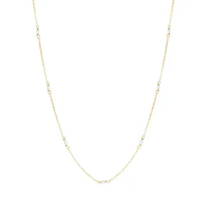 Pearl Chain Necklace Sterling Silver