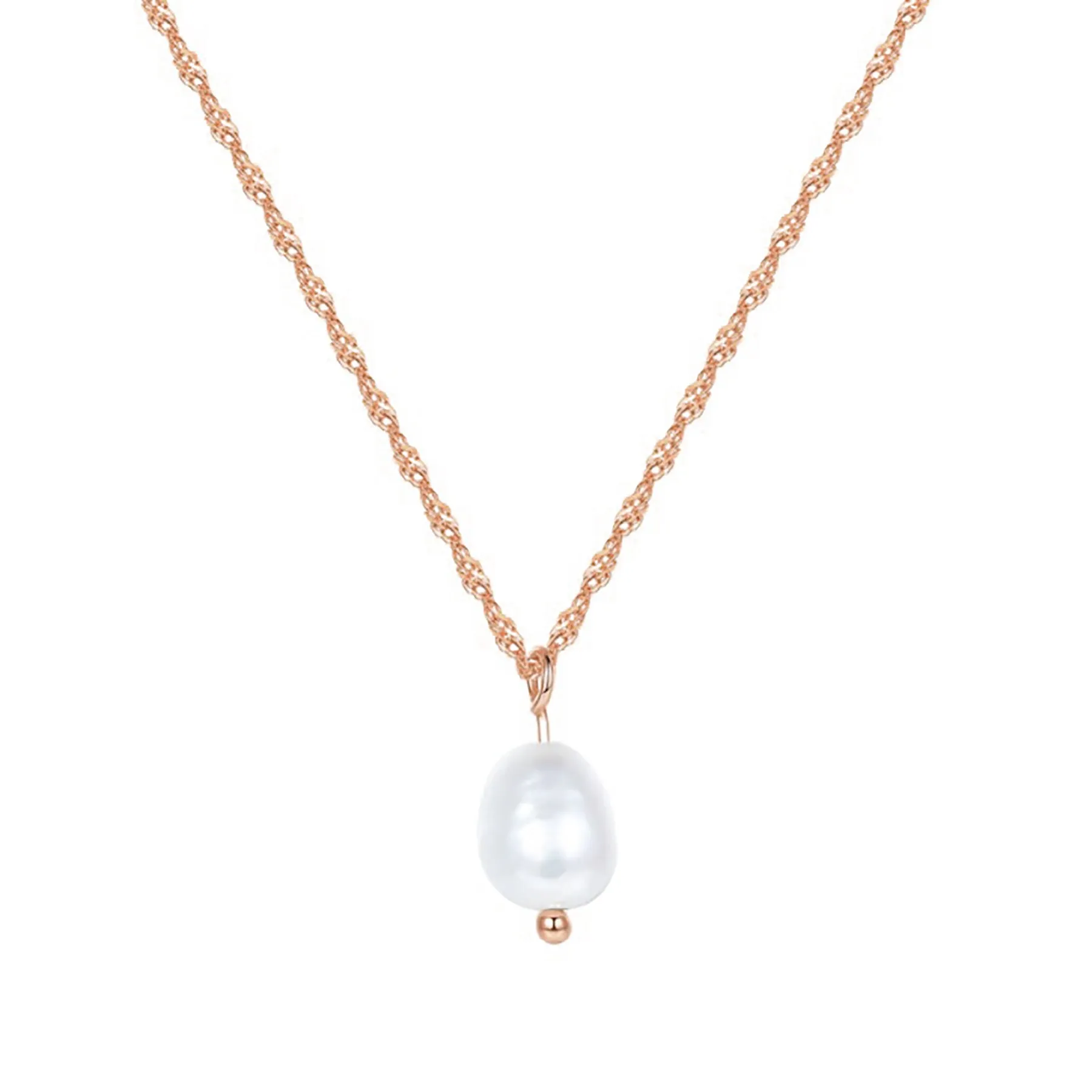 Pearl Pendant Necklace Sterling Silver