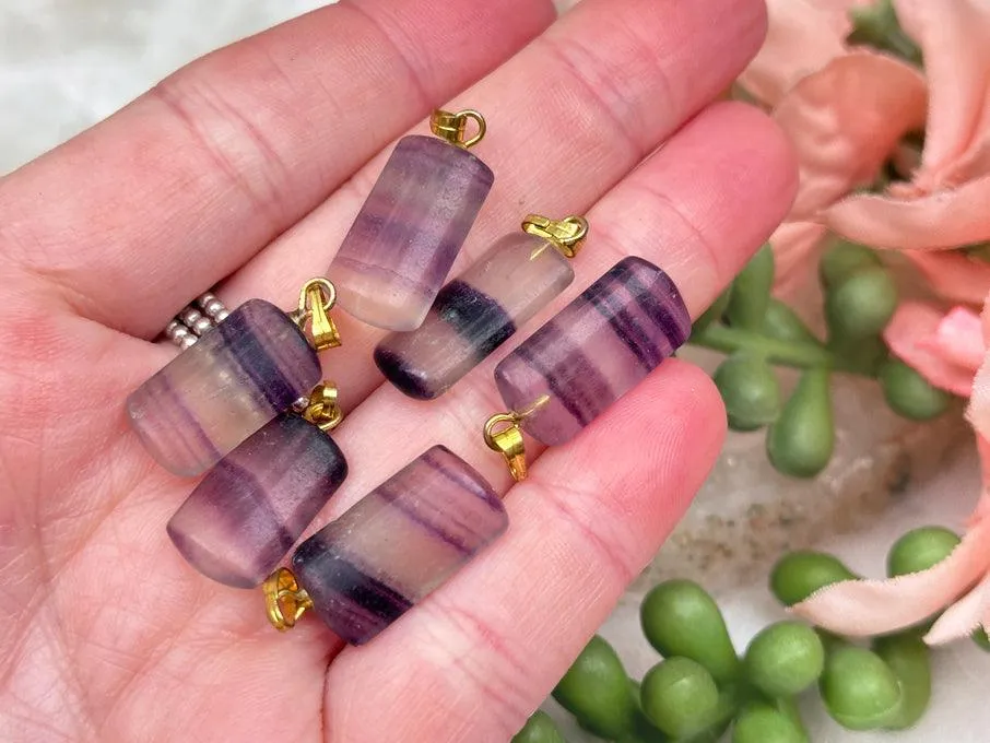 Purple Fluorite Pendants