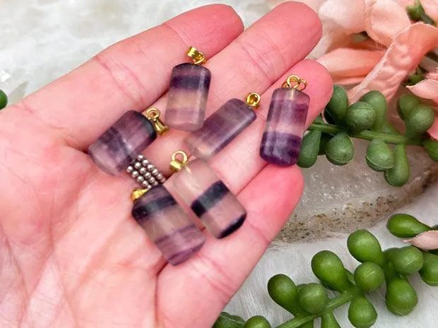 Purple Fluorite Pendants