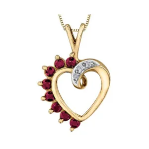 "Roslyn" RUBY DIAMOND HEART