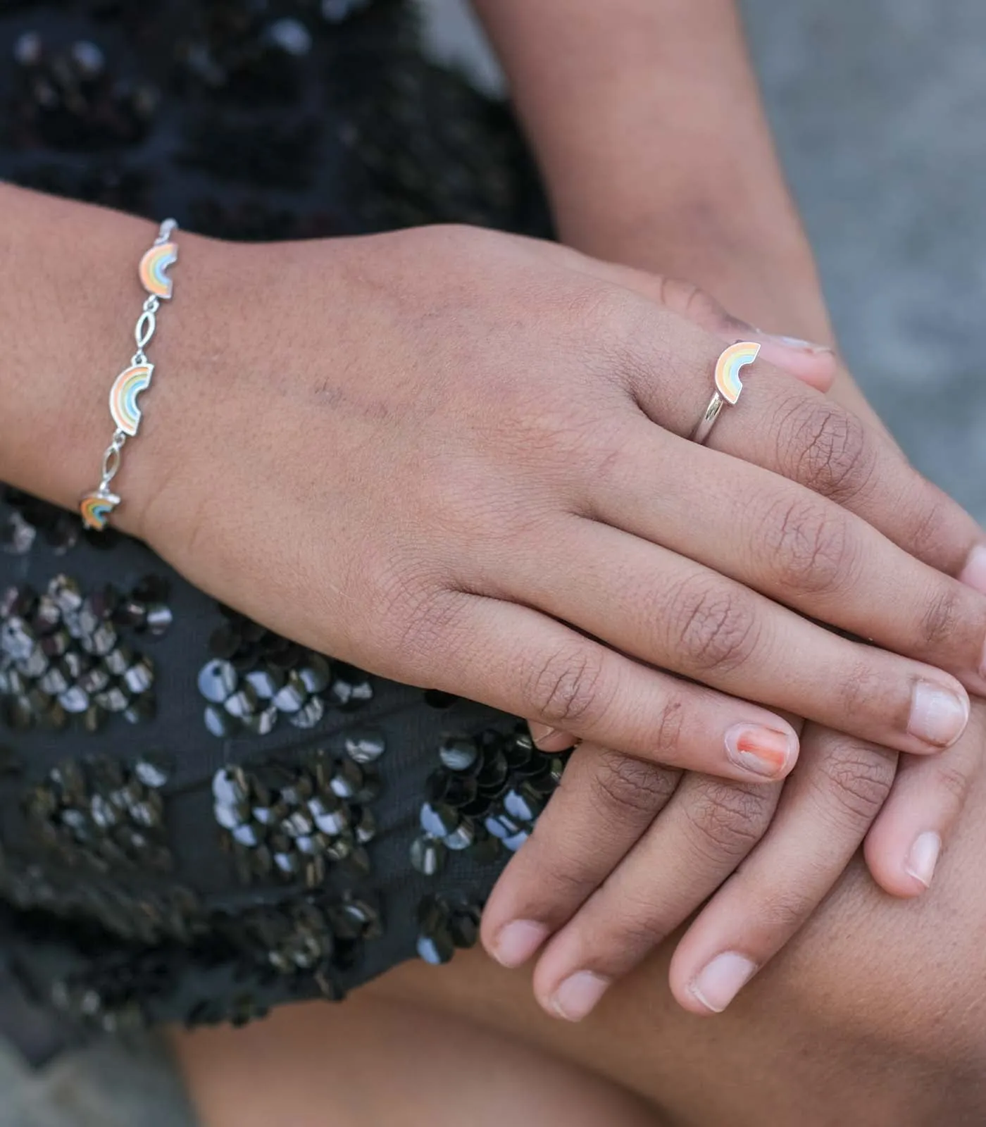 Rainbow Bracelet (Silver)