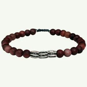 ROCK BRACELET WITH RHODOLITE STONES FOR HIM