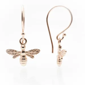 Rose Gold Bumble Bee Earrings