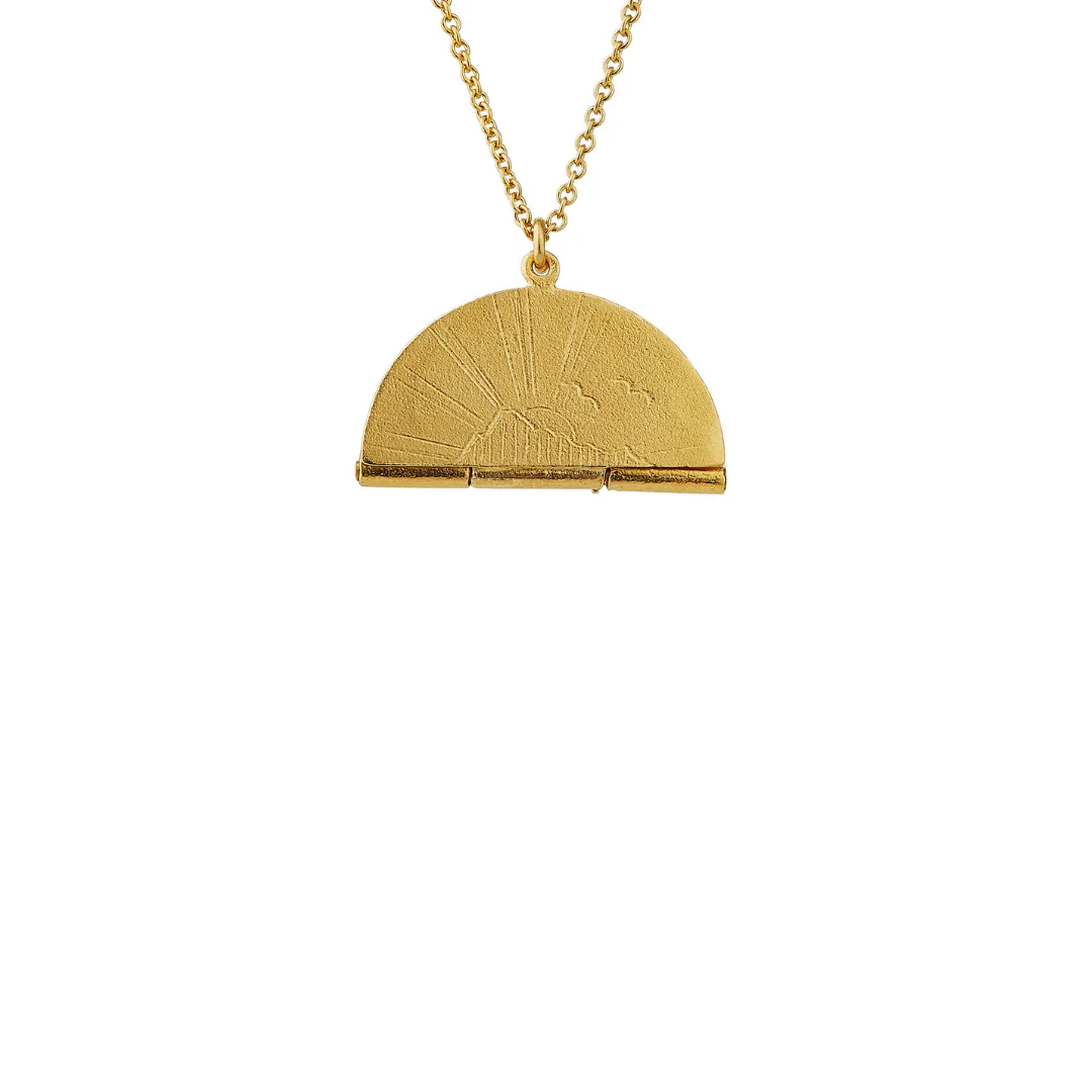 Sail into the Sunset Folding Disc Necklace