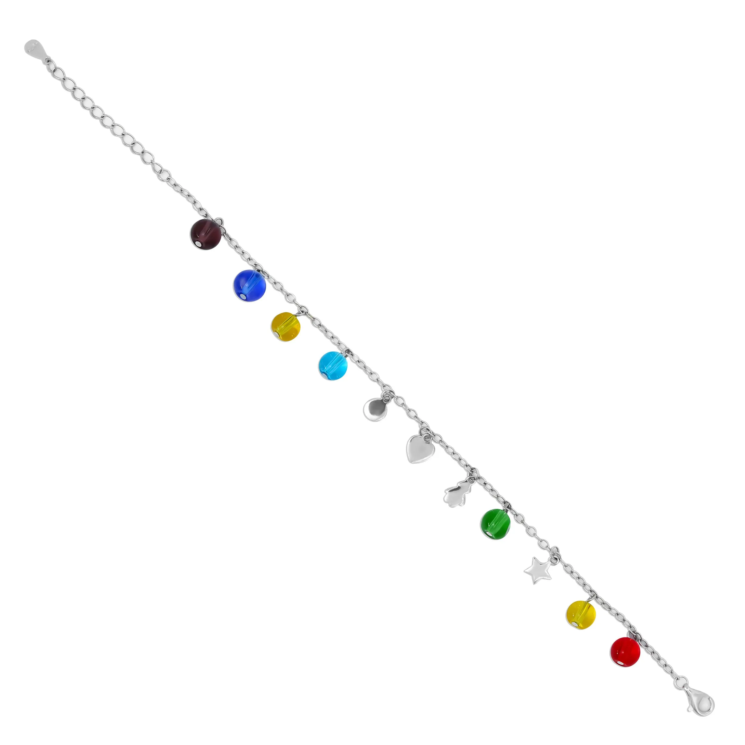 Seven Color Design Women's Colorful Zircon Crystal Chain Bracelets