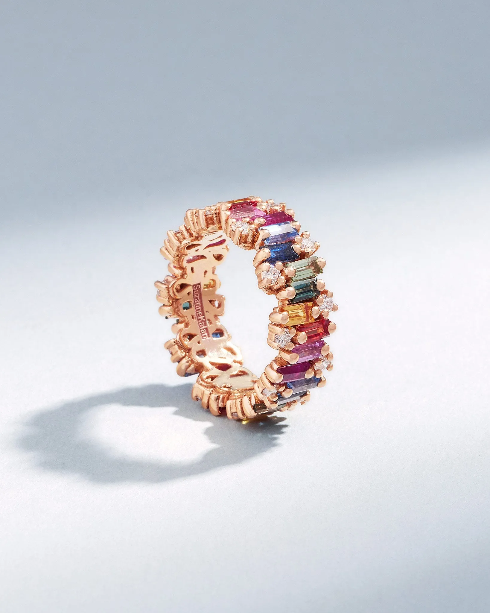 Shimmer Audrey Rainbow Sapphire Eternity Band