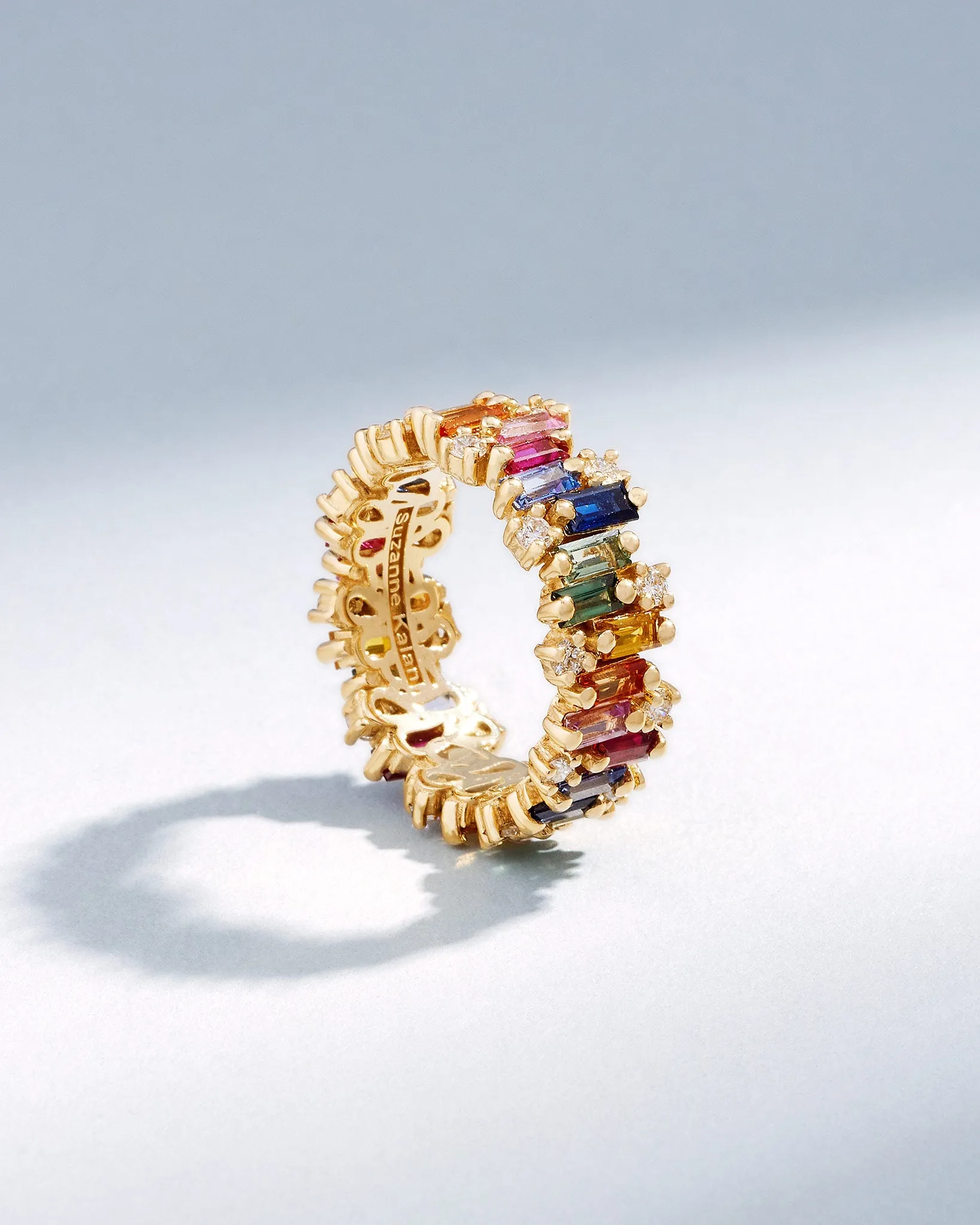 Shimmer Audrey Rainbow Sapphire Eternity Band