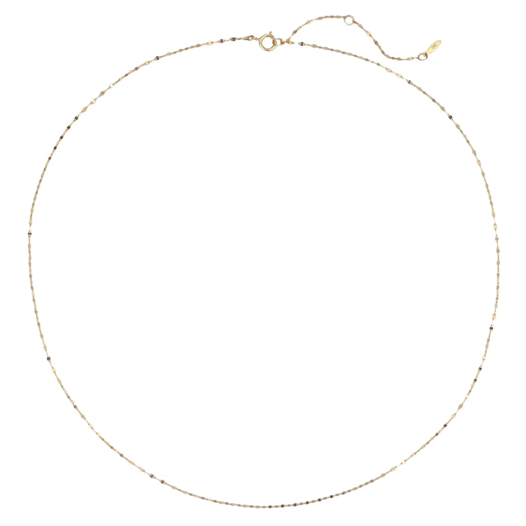 Shimmer Rolo Necklace 14K