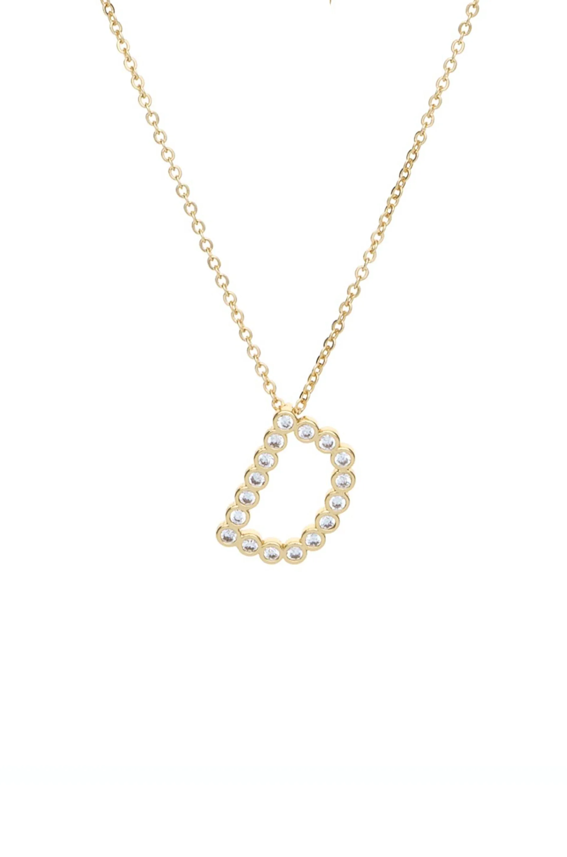 Simple Crystal Initial Necklace