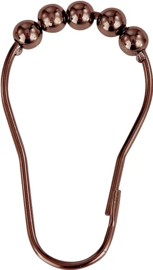 Simple Spaces SD-BH-VB Roller Ball Curtain Hook, Steel, Venetian Bronze, 1-1/2 in W, 3 in H :PK 12: QUANTITY: 1