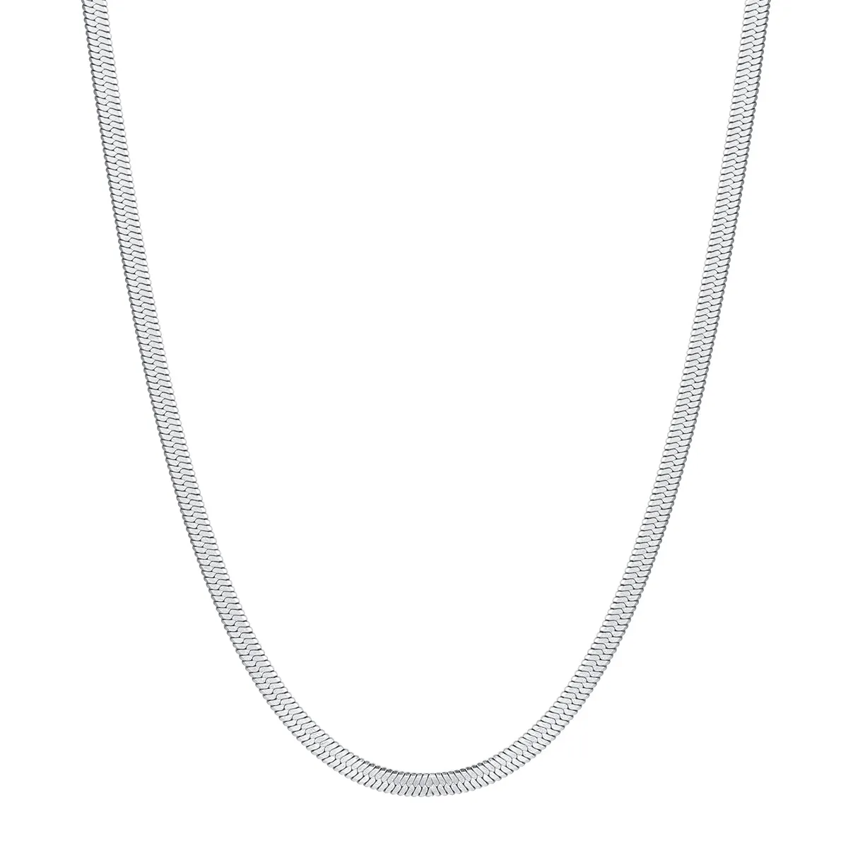 Snake Chain Necklace Silver