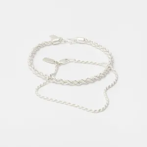 Stack Eternal Link Bracelets in Sterling Silver for Him