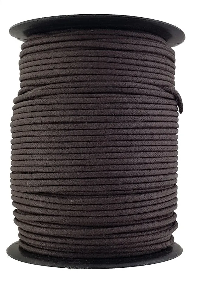 Wax cotton cord 3 mm Dark Brown